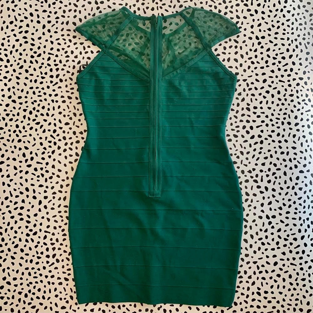 GUESS Women’s Green Bandage Mesh Dress | L - Picture 11 of 11